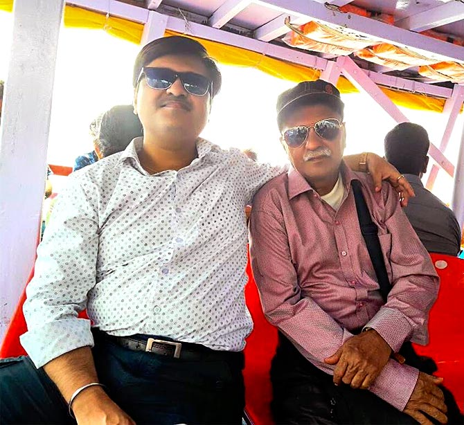 Tushar Kulkarni with his father