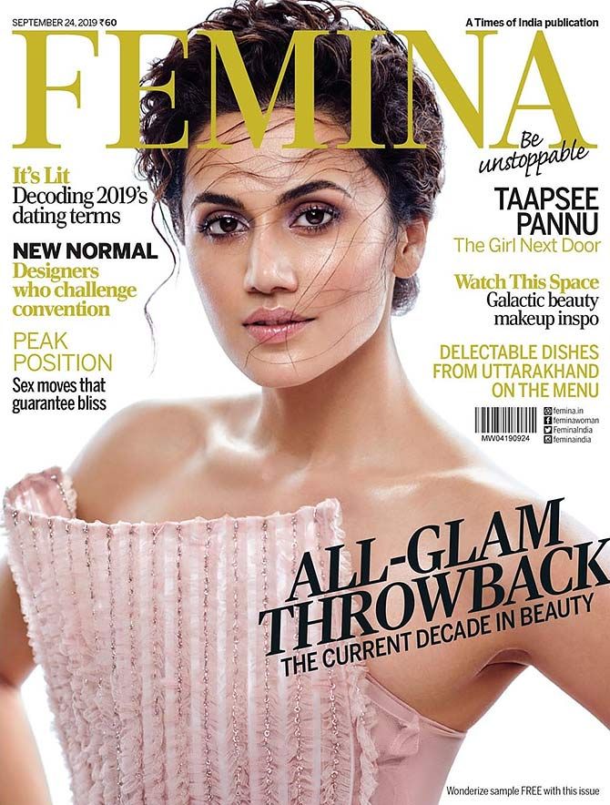 Taapsee Pannu on Femina September cover