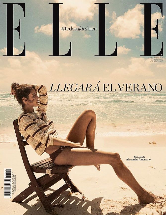 Alessandra Ambrosio on Elle cover