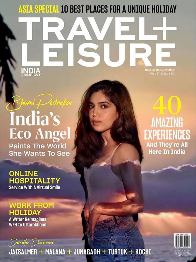 Bhumi Pednekar on Travel and Leisure magazine August cover