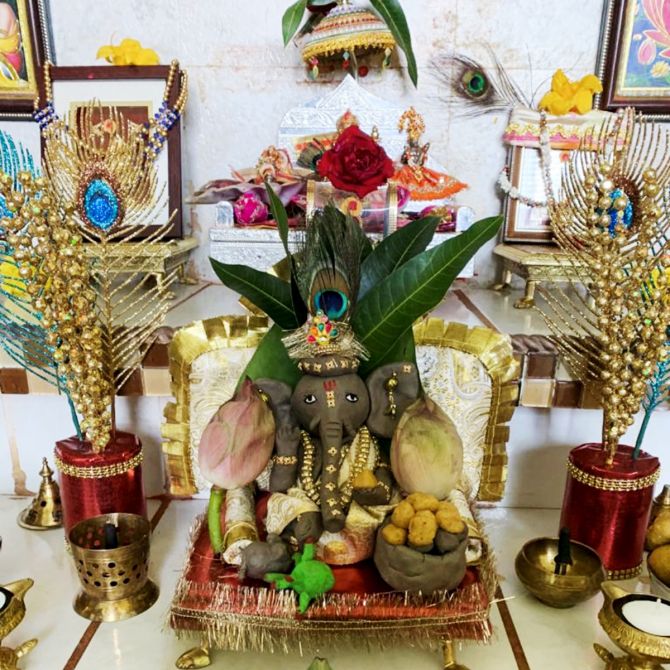 Rediff readers share photographs of Ganpati celebrations