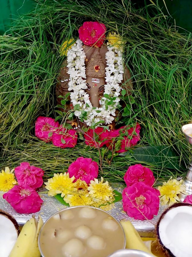 Rediff readers share photographs of their Ganeshotsav celebrations