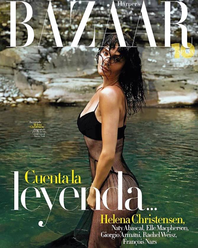 Helena Christensen on Harper's Bazaar Spain cover