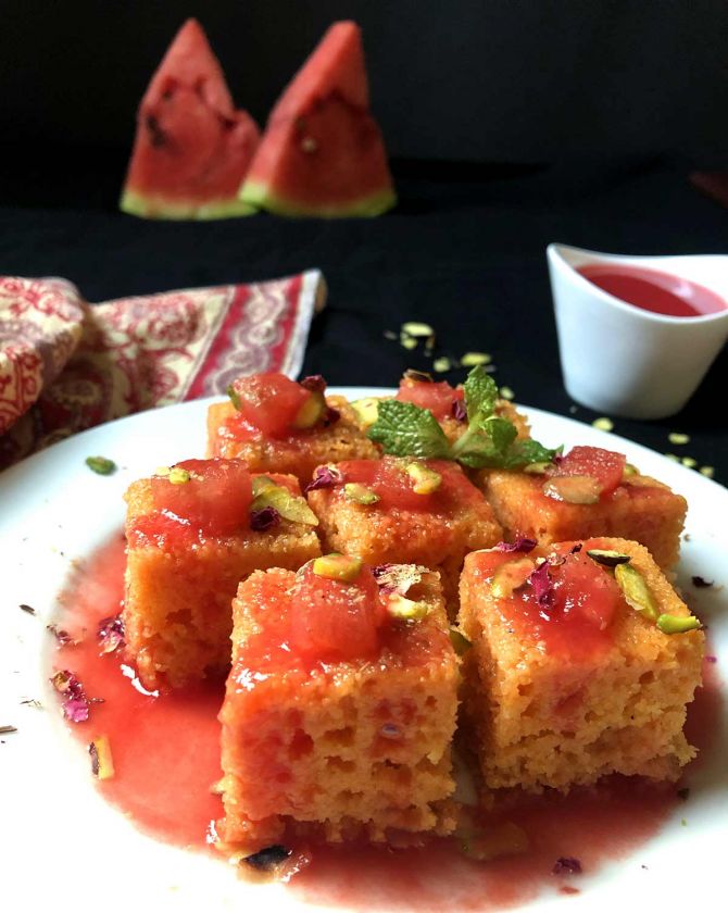 Watermelon dhokla