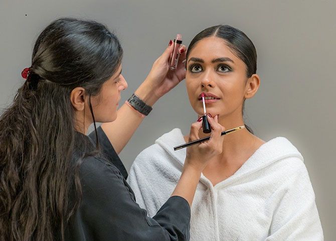 Mrunal gets ready for her first turn as showstopper