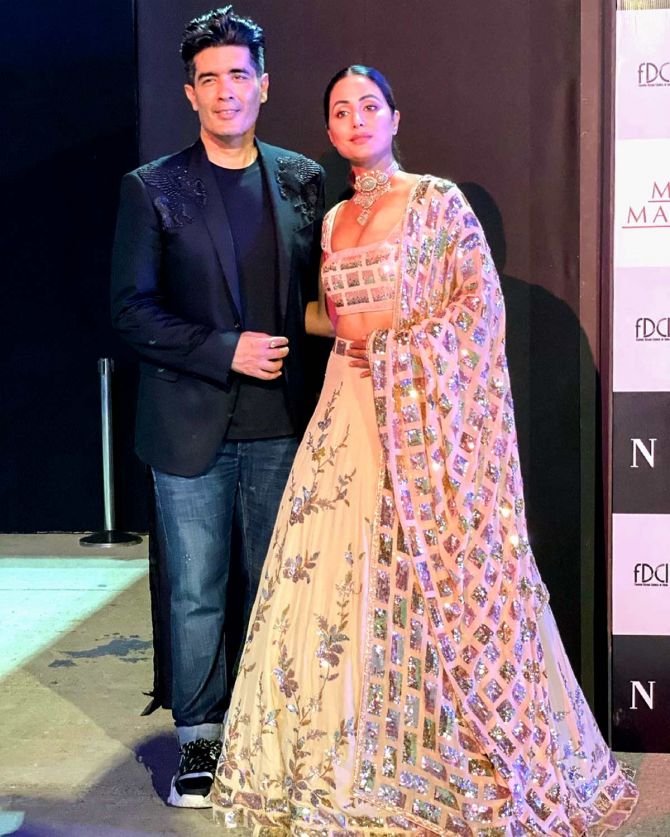 Hina Khan and Manish Malhotra