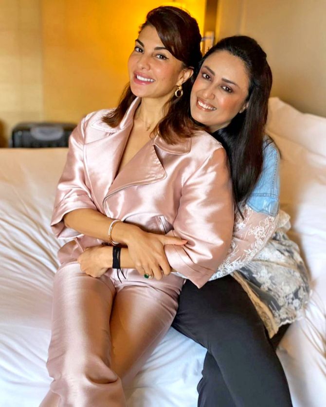Janvi Gaur with Jacqueline Fernandez