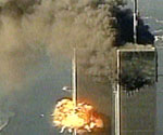 A plane crashes into the World Trade Center in New York on September 11