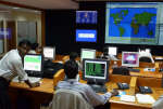Engineers work in the control room at Infosys Technologies campus at Electronics City in Bangalore. Photo: Reuters