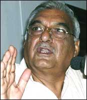 Haryana Chief Minister B S Hooda. Photograph: AFP/Getty Images