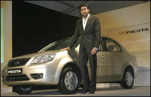 Abhishek Bachchan, Ford Fiesta's brand ambassador. Photograph: Jewella C Miranda