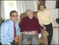 The author with Professor Galbraith and his wife Catherine