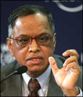 N R Narayana Murthy. Photograph: AFP / Getty Images