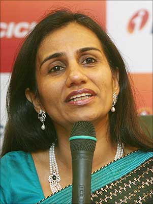 India's ICICI Bank's new chief executive officer Chanda Kochhar speaks during a news conference in Mumbai.