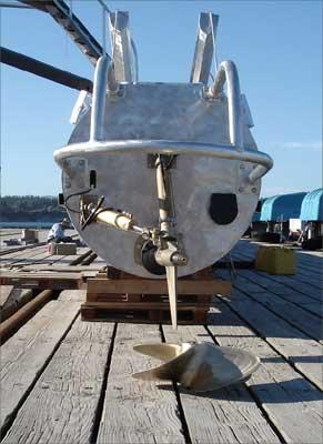 The Proteus, a cruiser known as Wave Adaptive Modular Vessel or WAM-V, blasts along on two giant inflatable tubes that let it 'dance' with waves.