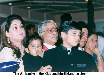 Tina Ambani with her sons.