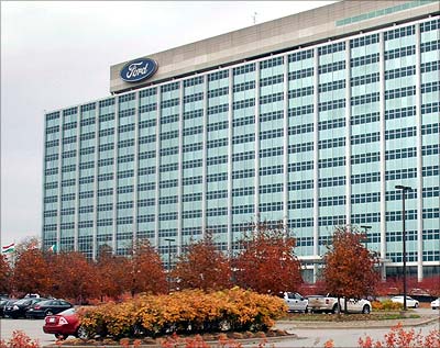 The Ford Motor Company world headquarters in Dearborn, Michigan