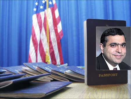 Passports with U.S. visas are seen at the U.S. embassy in Bern, Switzerland. | Photograph: Ruben Sprich/Reuters