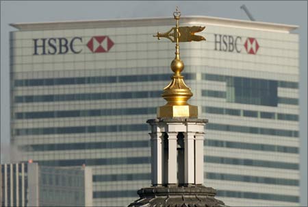 HSBC headquarters at Canary Wharf, the financial district of London