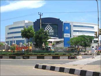 The Satyam building in Hyderabad.