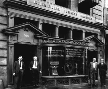 Salesmen outside IBM's branch office in Washington, D.C., in 1924.