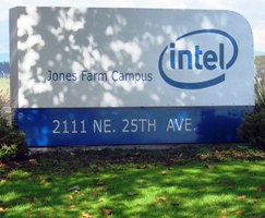 Intel signboard