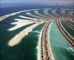 An aerial view of The Palm Island Jumeirah