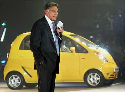 Ratan Tata introduces the Nano