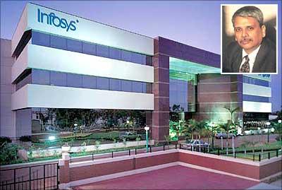 Infosys headquarter in Banaglore, Kris Gopalakrishnan, CEO (inset) | Photograph: Reuters