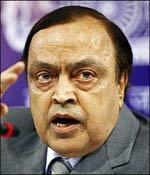 Image: Union Petroleum Minister Murli Deora. Photograph: Reuters