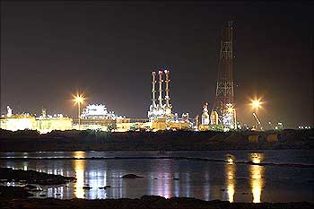 Reliance Industries KG-D6's facility located in Andhra Pradesh.