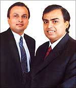 Anil and Mukesh Ambani