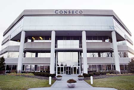 At No 6 is former insurance giant Conseco. Seen here are its headquarters in Carmel, Indiana.