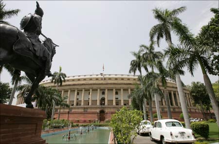 A view of Indian Parliament building.