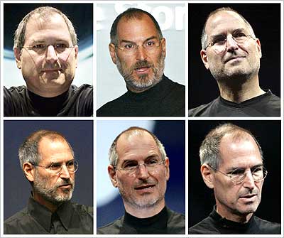 Apple Inc's CEO Steve Jobs is shown in this combination photo of file photographs dating from July 2000 to September 2008. | Photograph: Files/Reuters