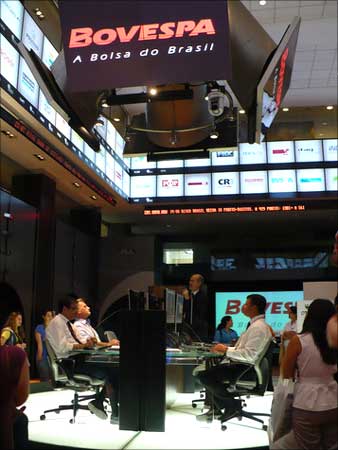 The Sao Paulo Stock Exchange (Bovespa).
