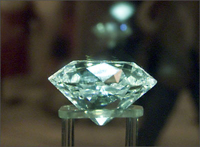 The Imperial diamond, now known as the Jacob diamond, is displayed in the National Musuem in New Delhi.