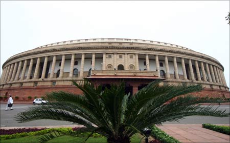 The Indian Parliament in New Delhi.