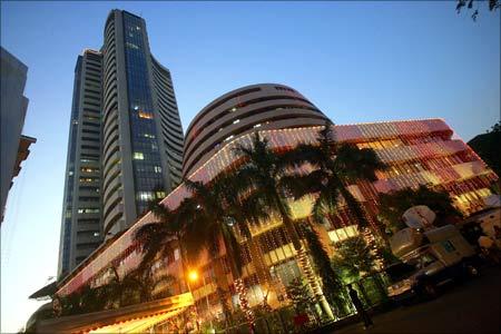 Financial markets: The Bombay Stock Exchange building in Mumbai.