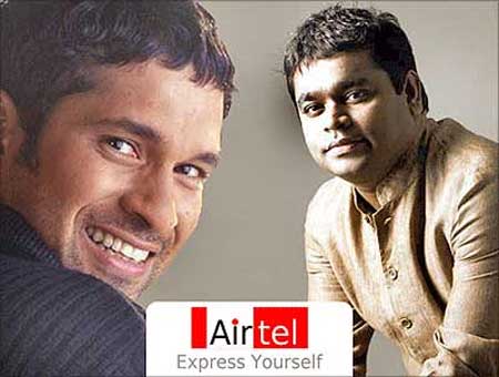 Sachin Tendulkar and A R Rahman are part of Airtel's celebrity brigade.