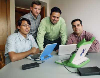 Left to right: Anirudh Badam, Larry Peterson, Vivek Pai and Marc Fiuczynski.