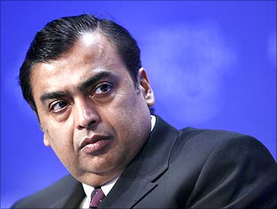 Mukesh D Ambani, chairman and managing director, Reliance Industries at the World Economic Forum in Davos. | Photograph: Denis Balibouse/Reuters