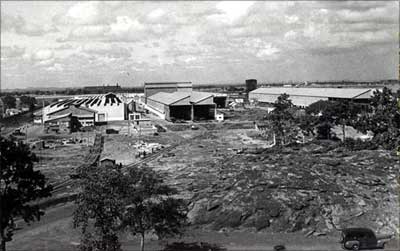A view of the auto plant when it was being built at Jamshedpur