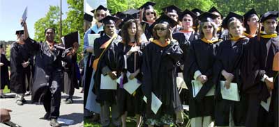 Foreign graduates at a US university. | Photograph: Paresh Gandhi/Rediff Archives