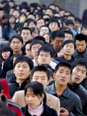 Chinese college students. | Photograph: China Daily/Reuters