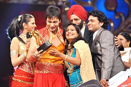 Shaleen and Daljit, winners of Star Plus's popular dance reality show Nach Baliye 2009.
