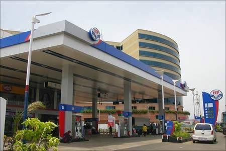 An HPCL petrol outlet in Mumbai.
