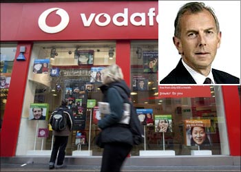 Vodafone store on Oxford Street in central London. Inset: Marten Pieters.