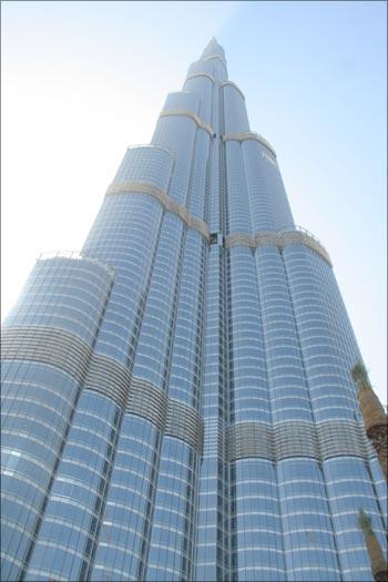 Burj Tower, the world's tallest, in Dubai.