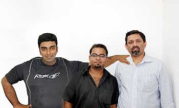 The core team: Chetan Kumar, Deepak Rathore and Dheeraj Jain (L to R).